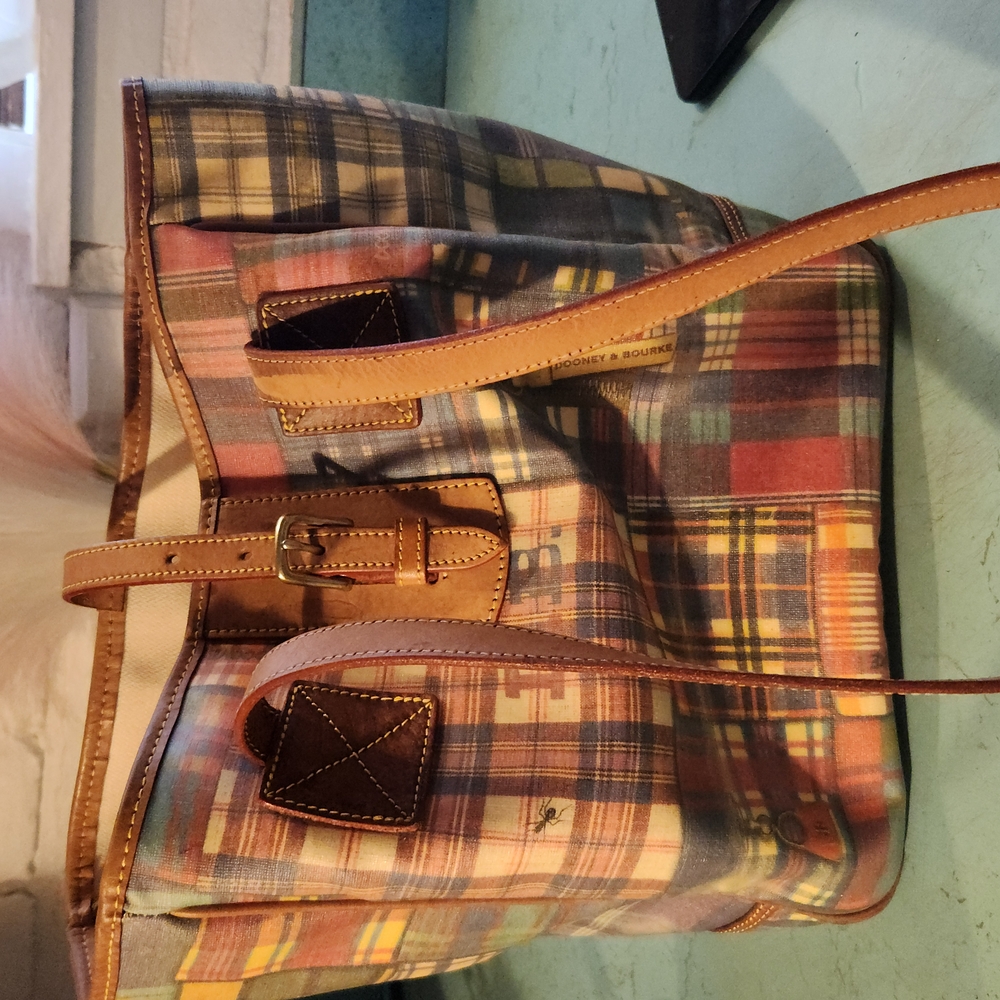 Dooney & Bourke Plaid Tote Bag - Multicolor